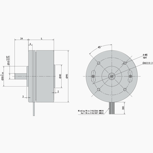 PrimoPal 맞춤형 90mm 2000rpm 플랫 아웃 로터 BLDC 모터 12V 48V 50N 아웃러너 브러시리스 모터 분석기 - Product Image 3
