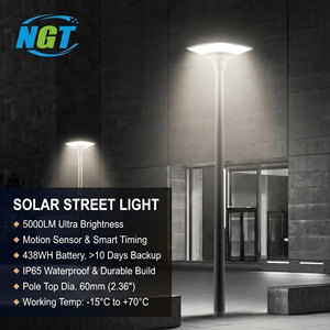 Lampe solaire à LED 45W pour poteau, 5000LM, haute luminosité, tout-en-un, pour éclairage de jardin et de chemin - Product Image 3