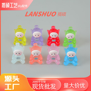 Adorable Glow in Dark Teletubbies Mini Resin Figurine Abstract Cartoon Round 3D Home Decoration Desktop <b>Ornament</b> - Product Image 5