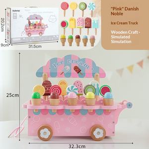 Early Learning Pretend Play House Kitchen Toy Dessert Cake <strong>Wooden</strong> Afternoon <strong>Tea</strong> Play <strong>Set</strong> Kindergarten Corner Mixer <strong>Tea</strong> <strong>Set</strong> - Product Image 6