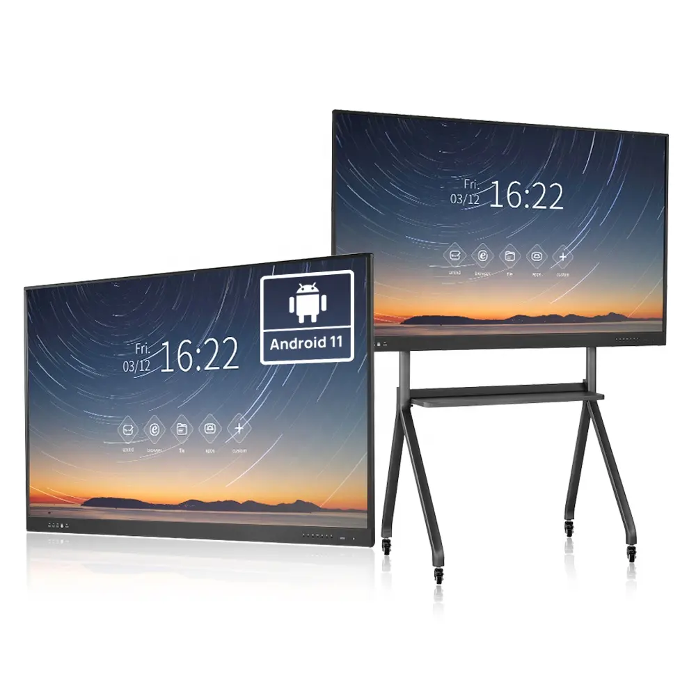 Sıcak satış 75 inç interaktif multimedya kurulu Ecran Interactif interaktif Tv dokunmatik ekran beyaz tahta