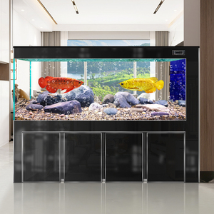 ตู้ปลาอะคริลิคแบบมีตู้เก็บของในตัว รุ่นใหม่ปี 2026 กระจกใสพิเศษ พร้อมระบบกรองด้านล่าง สำหรับเลี้ยง<span class=keywords><strong>ปลา</strong></span>เรดดราก้อนและปลาทอง เหมาะสำหรับห้องนั่งเล่น - Product Image 1