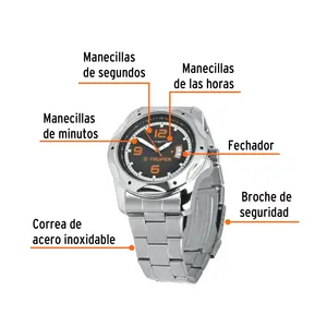 Truper uomo orologio di lusso in acciaio inossidabile da uomo con movimento quadrato al quarzo con cinturino in pelle Moon Phase Stop con orologio personalizzato - Product Image 2