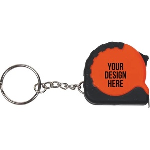 Porte-clés avec ruban à mesurer de poche imprimé sur mesure, durable et flexible - Product Image 5