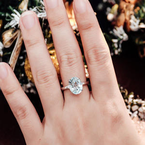 <span class=keywords><strong>Bague</strong></span> de mariage pour <span class=keywords><strong>couple</strong></span> en or blanc 18 carats en tungstène, pierre précieuse cultivée artificiellement, diamant, vente chaude transfrontalière - Product Image 4