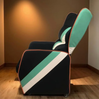 Canapé de jeu inclinable moderne pour une personne, dossier réglable, fauteuil inclinable à boutons, en cuir PU, pour la maison, les bureaux, les salles de sport électronique, les hôtels