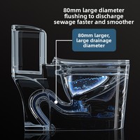 Cuvette de toilette en céramique allongée monobloc à motif de marbre moderne avec siège à fermeture douce en S pour salle de bain domestique