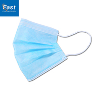 Masque facial médical en tissu doux respirant imperméable à 3 couches de style uni fabriqué directement par le fabricant