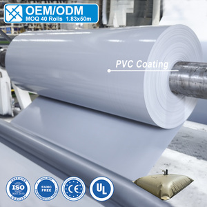 Thấp moq không thấm nước thời tiết kháng đôi bên PVC tráng bạt CuộN <span class=keywords><strong>1300D</strong></span> 30x26 610gsm Heavy Duty vải cho bể nước - Product Image 1