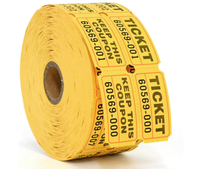 Billets de tombola 2x2 pouces, numérotés consécutivement, perforés, à déchirement facile, en papier couché, impression numérique, vernis