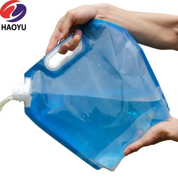 Kunden spezifischer Einweg-Plastik wasser beutel 1 Gallone 3 Gallone Wasser beutel Einweg flüssigkeit mit starrem Griff und Vitop-Beuteln