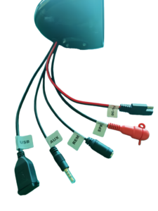 Système de haut-parleurs stéréo étanche pour <span class=keywords><strong>moto</strong></span> avec son Hi-Fi, émetteur FM, entrées USB et AUX - Product Image 5