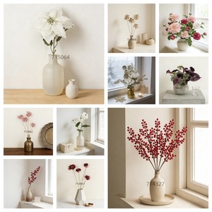 <span class=keywords><strong>Bouquet</strong></span> de fleurs artificielles blanches <span class=keywords><strong>et</strong></span> vertes avec des feuilles d'eucalyptus <span class=keywords><strong>et</strong></span> de fougère pour cadeau de mariage, <span class=keywords><strong>bouquet</strong></span> de mariée ou cadeau de la Saint-Valentin - Product Image 4