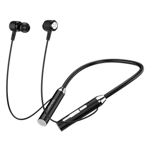 Retractable On-Ear Wireless Bluetooth Headset Stereo Noise Cancelling Earphones with Microphone and Vibration Call Feature