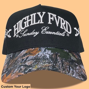 <strong>Customize</strong> Your Logo Men's Gorras Middle Crown 3d Embroidered Sports Hat Black Suede Brim Snapback <strong>5</strong> Panel a Frame Baseball Caps - Product Image 3