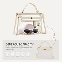 Sac transparent pour événements sportifs, sac à bandoulière en PVC transparent pour femmes avec sangle réglable pour concerts et matchs