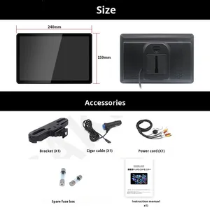 Android 12-inch Car Headrest Advertising Machine Rear Entertainment Display <b>TV</b> Mobile Phone Interconnection <b>USB</b> Screen - Product Image 2