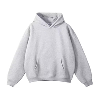 Sweat-shirt à capuche de luxe haut de gamme, minimaliste, en molleton épais, doux et essentiel, coupe ample, en coton vierge, vente en gros