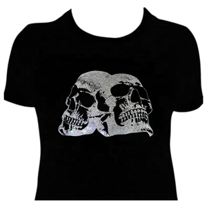 Topz nhà máy bán buôn OEM ODM tùy chỉnh Rhinestone in <span class=keywords><strong>Skull</strong></span> unisex t Áo sơ mi với Rhinestone <span class=keywords><strong>Skull</strong></span> - Product Image 6