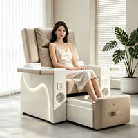 Fauteuil de pédicure électrique multifonctionnel pour salon de manucure, extension de cils, soin des pieds, avec bain de pieds massant à remous
