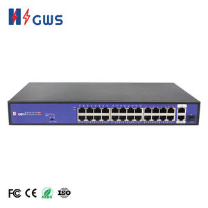 สวิตช์แบบ POE กิกะบิตเต็ม24พอร์ตโรงงาน OEM/ODM GWS-3024PFD ฟังก์ชั่นการส่งทางไกล - Product Image 1