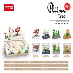 PZX 9941-1 Juguetes Educativos Creativos, Juego de Bloques de Construcción de Flores de Ciruelo de Jardín para Niños - Product Image 6