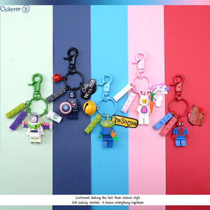Cool Marvel superhéroe dibujos animados <span class=keywords><strong>Spiderman</strong></span> Anime juguetes colgantes llaveros para bolso encantos 3D PVC accesorios niños regalo - Product Image 2