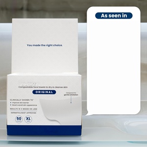 OEM Customization <b>Biodegradable</b> Compressed Disposable Solid Color Soft Facial Large Nonwoven Dry Face Antimicrobial Home - Product Image 2