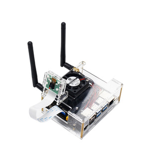 Estuche acrílico para <span class=keywords><strong>NVIDIA</strong></span> <span class=keywords><strong>Jetson</strong></span> Nano B01 y A02 - incluye ventilador y soporte para cámara para el kit de desarrollo de <span class=keywords><strong>NVIDIA</strong></span> <span class=keywords><strong>Jetson</strong></span> Nano - Product Image 1