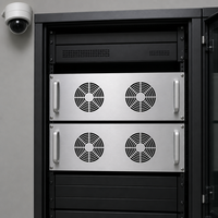 Boîtier en aluminium à haut débit d'air - Panneau frontal à double grille de ventilation à 8 ailettes avec fentes de ventilation pour boîtiers électroniques