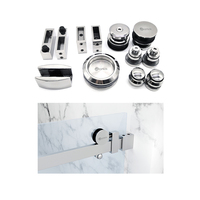 Kit de cabine de douche moderne sans cadre en acier inoxydable 304 avec porte coulissante droite et conception anti-fuite