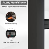 Porte coulissante intérieure imprimée en alliage d'aluminium miroir insonorisé brossé porte coulissante de grange avec système de poulie cadre en verre et métal