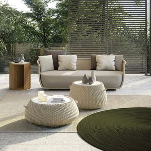 Moderno semplice Set di mobili da esterno giardino Patio <span class=keywords><strong>balcone</strong></span> impermeabile in alluminio Rattan divano componibile - Product Image 3