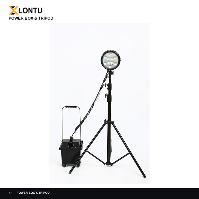 LONTU Explosion-Proof Rechargeable Work Light DBG-501B 20Ah 24h Runtime Rugged Alloy Tripod IP66 for Hazardous Area