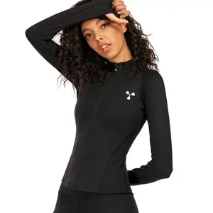 2020 New Design Custom Logo Running Jacket Yoga Jacket Fitness Jacket Half Zip Long Sleeve for Women Silk-screen Printing