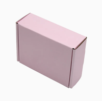 Boîte d'expédition en carton recyclé rose personnalisée avec logo d'abonnement imprimé, épaisseur 4 mm, pliable