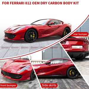 Nuevo Kit de Carrocería de Fibra de Carbono Estilo OEM para Ferrari 812 GTS, Rejillas Delanteras, Faldones Laterales, Alerón Trasero - Product Image 4