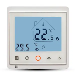 Wired weekly programmable smart room thermostat for warm floor central heating and boiler water heater