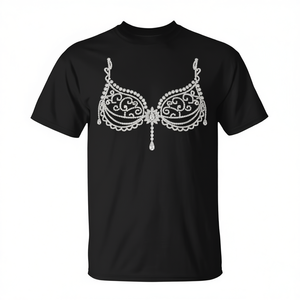 Camiseta negra para mujer con diseño de chica de espectáculo de disfraces de Halloween, ropa de fiesta - Product Image 2