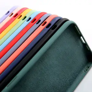 厂家批发苹果iPhone 15 14 12 13 pro定制Logo液体硅胶防震超细纤维手机外壳