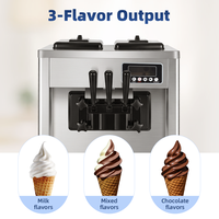 Machine à glace molle commerciale sur pied 18-25 l/h pour restaurants et petites entreprises