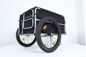 Remorque à <span class=keywords><strong>vélo</strong></span>, boîte à bagages robuste, roue pneumatique de 16 pouces, pneu gras, connexion et déconnexion faciles, remorque à bagages pour <span class=keywords><strong>vélo</strong></span> électrique - Product Image 3