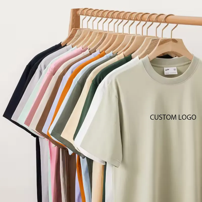 Fabricante de camisetas masculinas 100% algodão estampado unissex gráfico pesado camiseta personalizada em branco de alta qualidade para homens