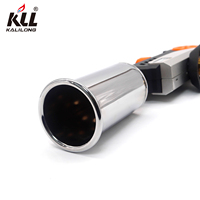 Torche moderne au propane/butane KLL-6005MP avec protection anti-vent en laiton et acier inoxydable, portable pour le camping en plein air et les barbecues
