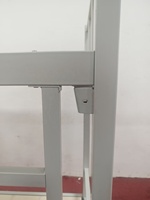 Lit superposé en métal argenté et bois pour dortoir scolaire avec armoire intégrée - Vente en gros