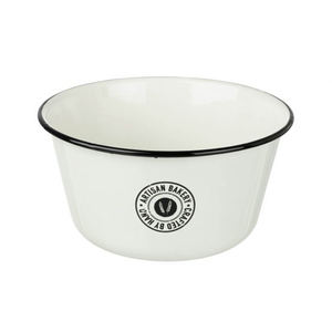 ร้อนเกรดอาหารโบราณโลหะเคลือบตั้งแคมป์นมชามที่มีขอบสีดำ - Product Image 3