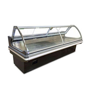 ตู้โชว์อาหาร<span class=keywords><strong>อุ่น</strong></span>ร้อนแบบกระจกสำหรับซุปเปอร์มาร์เก็ต ตู้แช่เย็นแสดงอาหารประเภทเนื้อสัตว์ - Product Image 3