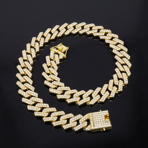 Pulsera de Cadena Grande y Resistente con Cristales, Joyería de Muñeca de <span class=keywords><strong>Cristal</strong></span>, Bijoux Cubano de Moda - Product Image 3