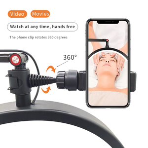 28 inch Beauty Salon Lash ánh sáng 360 độ xoay với sàn hỗ trợ nửa ánh trăng - Product Image 4