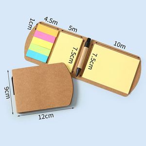 Custom Kraft Notebook with <b>Sticky</b> Notes, Pen & Transparent Tabs - Eco Friendly Promotional Gift - Product Image 6